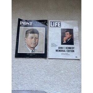Life And Post President John F. Kennedy Memorial Magazines Lot Of 2